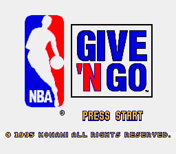 NBA Give 'n Go (Europe) Title Screen